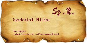 Szokolai Milos névjegykártya